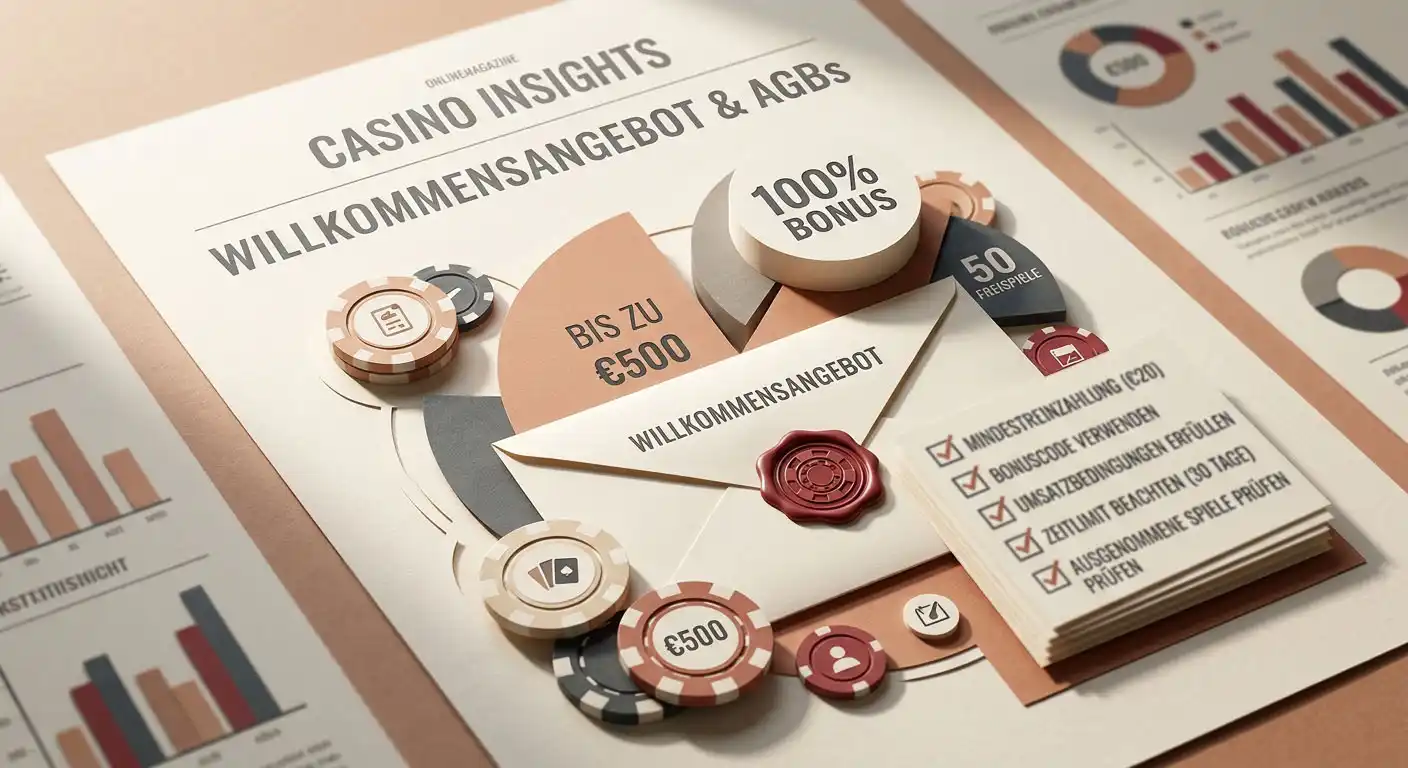 Abstrakte Illustration zu Casino-Bonus und Bedingungen